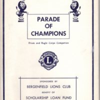 Parade of Champions Drum and Bugle Corps Competition program 1959-1960