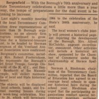 Newspaper Clipping Tercentenary Plans Continue to Expand.jpg