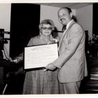 1 black and white photograph Friends of the Bergenfield Library plaques 1.jpg