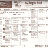 February 1973 Borough of Bergenfield Municipal Report &amp; Civic Calendar 1972-1973