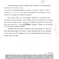 Concert announcement September 17, 1983