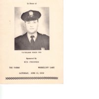 Patrolman Roger Fox Dinner Dance program 1959