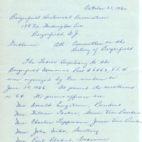 Ladies Auxiliary to Bergenfield Memorial Post 6467 history handwritten 3 pages Oct 31 1960 1.jpg