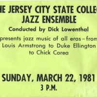 Jersey City State College Jazz Ensemble poster sponsored by Bergenfield Council for the Arts Mar 22 1981 p1.jpg