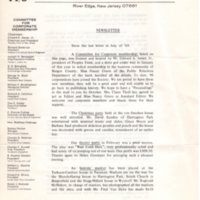 Bergen County Historical Society Newsletter July 1970 P1