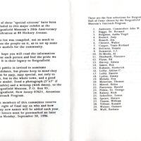 Bergenfield Museum's 20th Anniversary Celebration Flyer