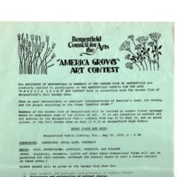 Flyer and Entry Form for &quot;America Grows Art&quot; Contest