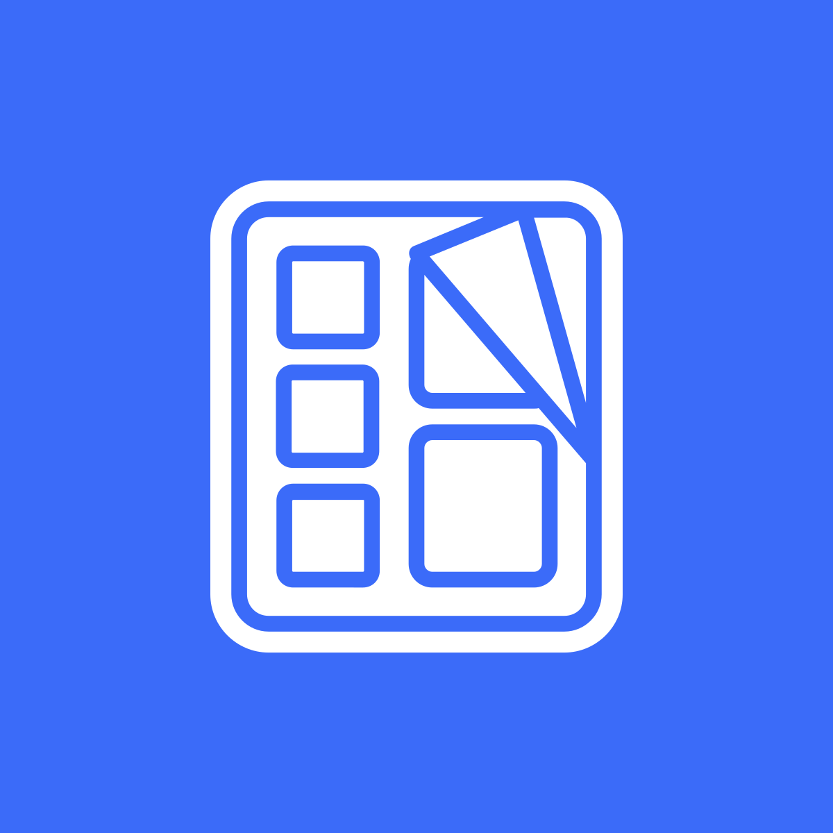 White Digital Magazine on Blue Background