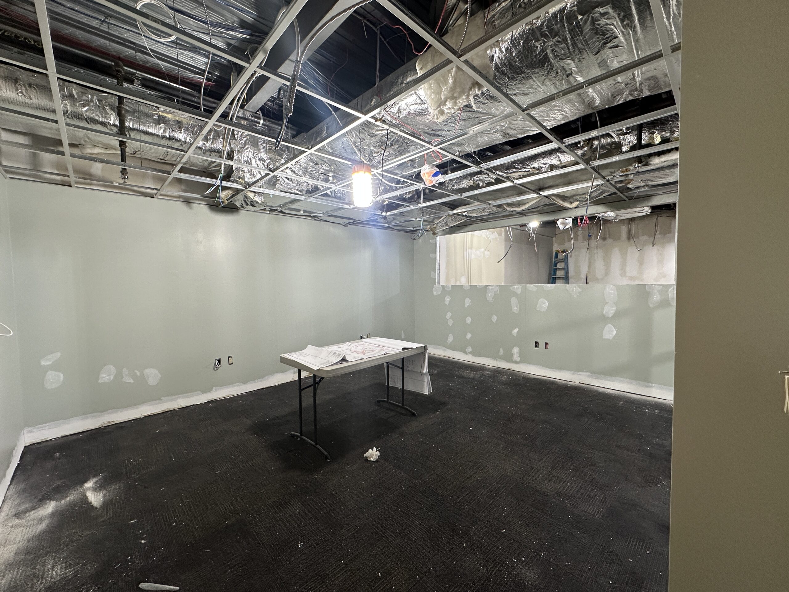 Image of the old ESL room to show the updates of week 3/4 of construction.