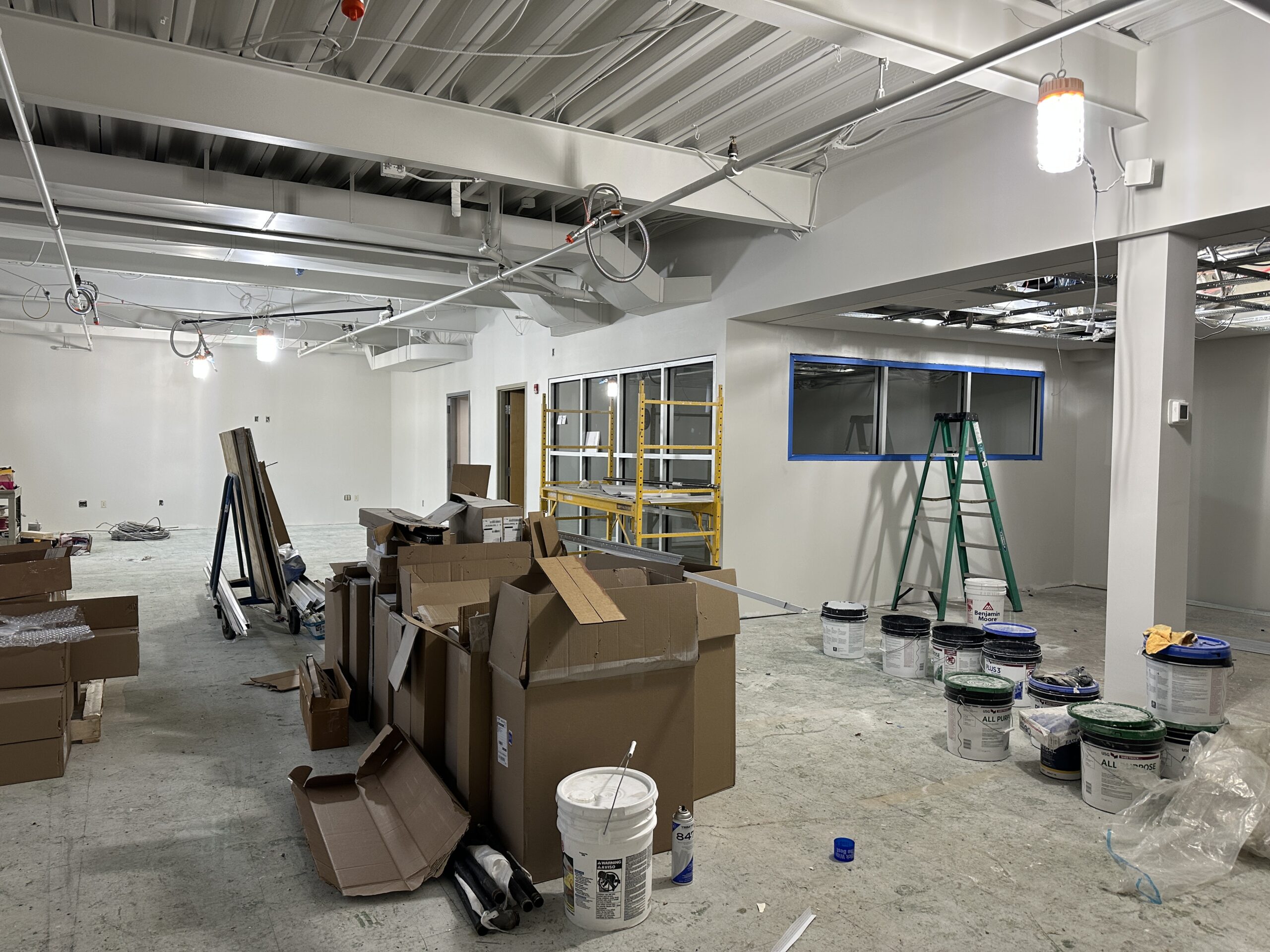 Image of week 9 of the new teen room construction.