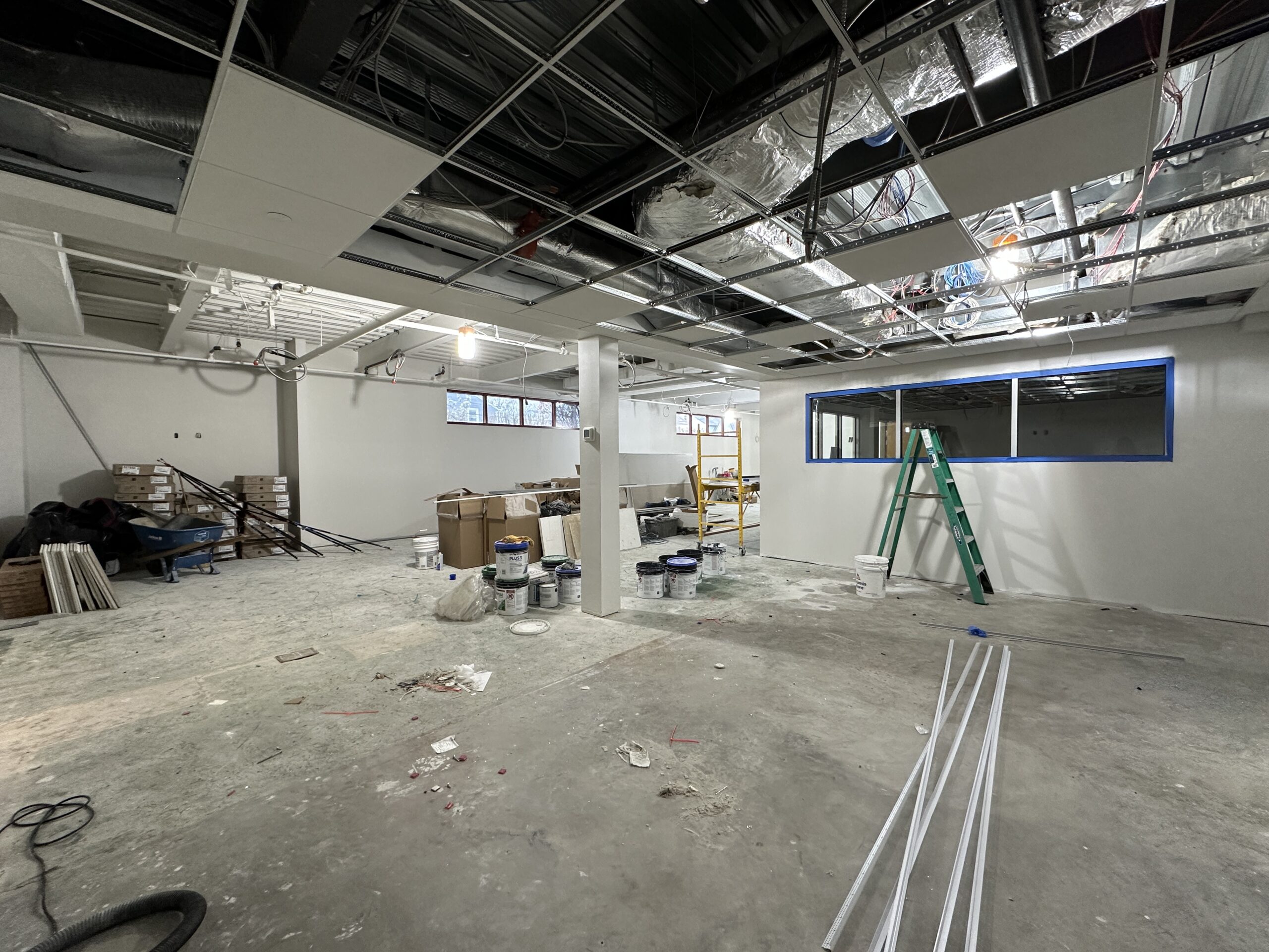 Image of week 9 of the new teen room construction.