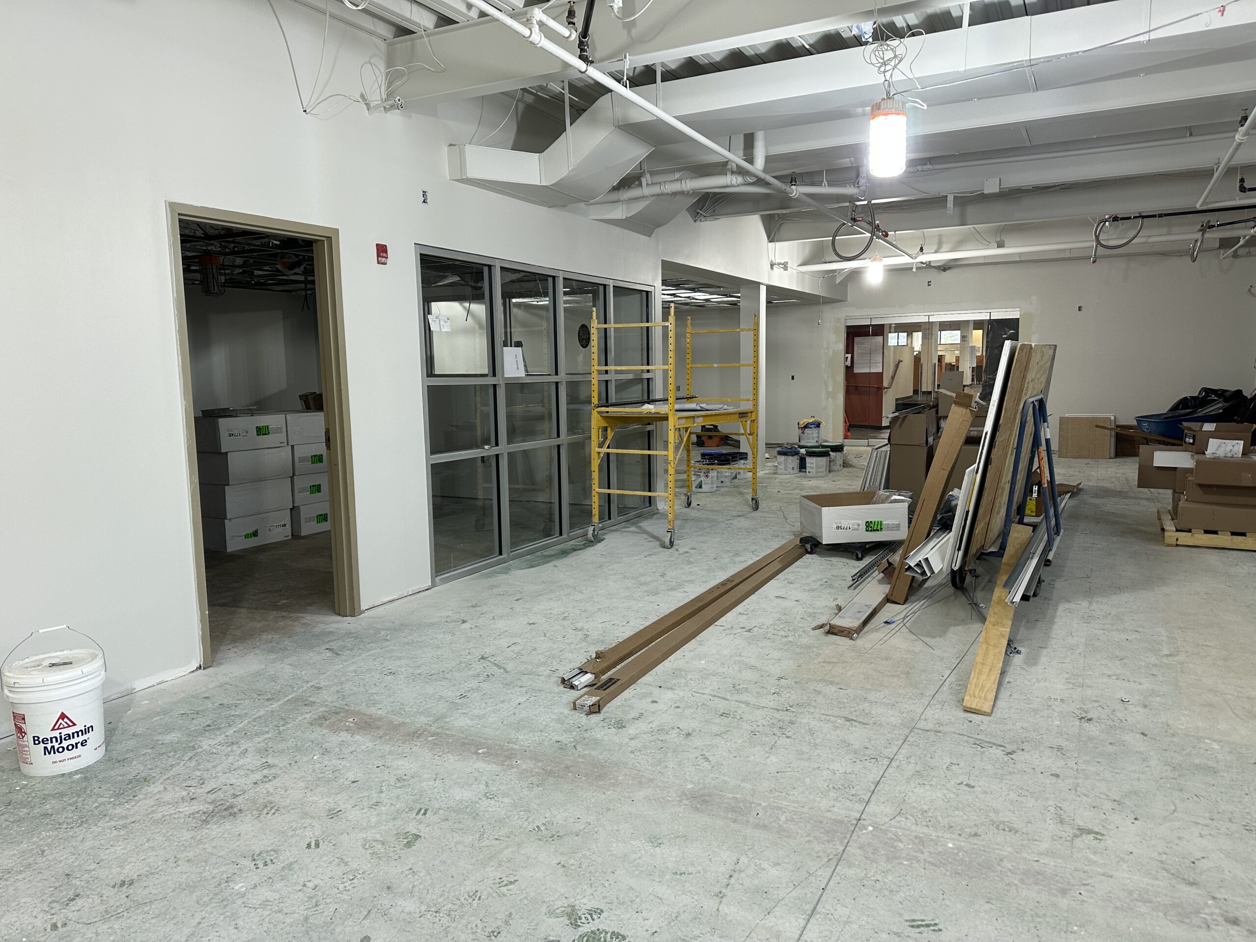 Image of week 9 of the new teen room construction.