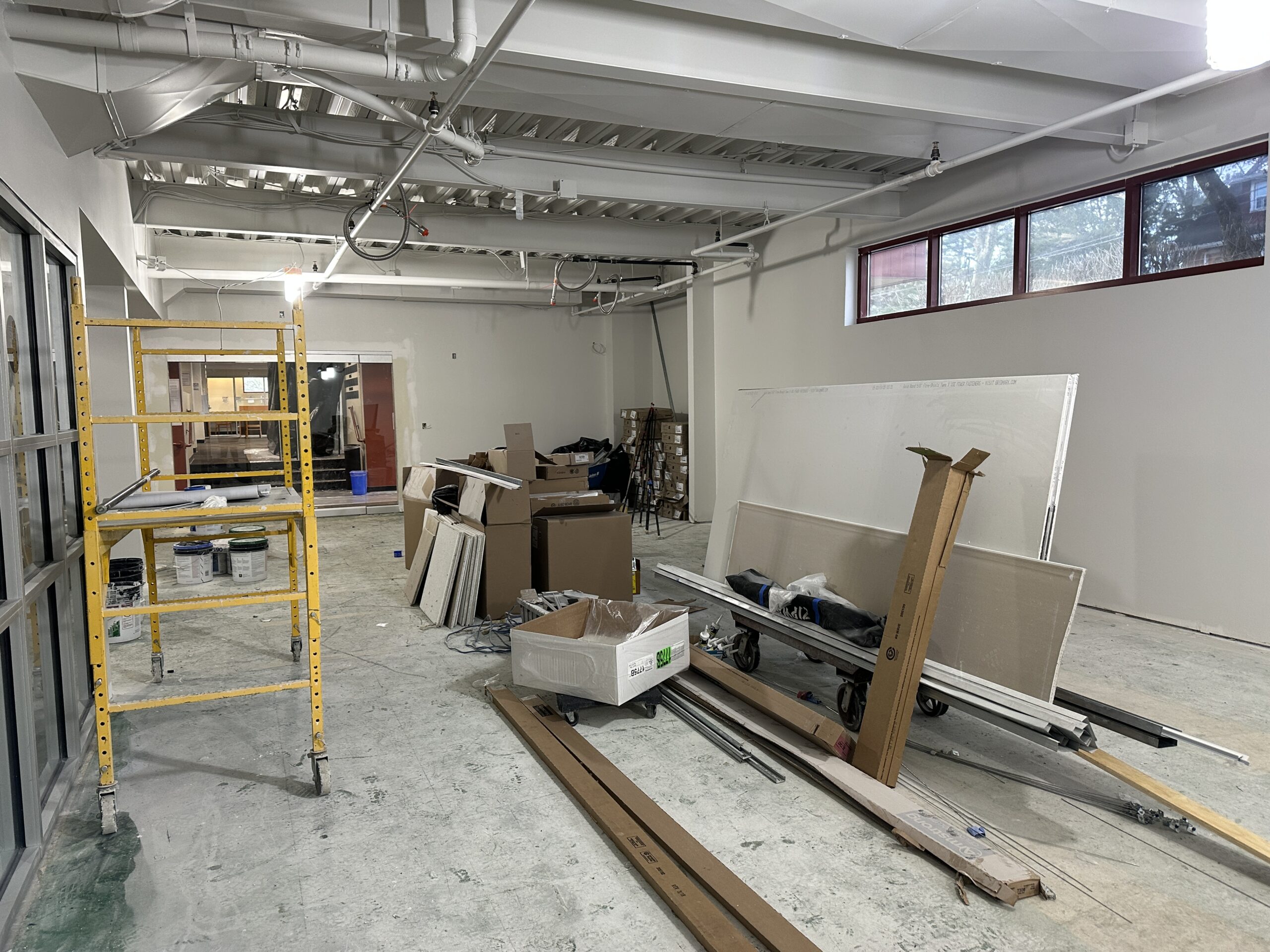 Image of week 9 of the new teen room construction.