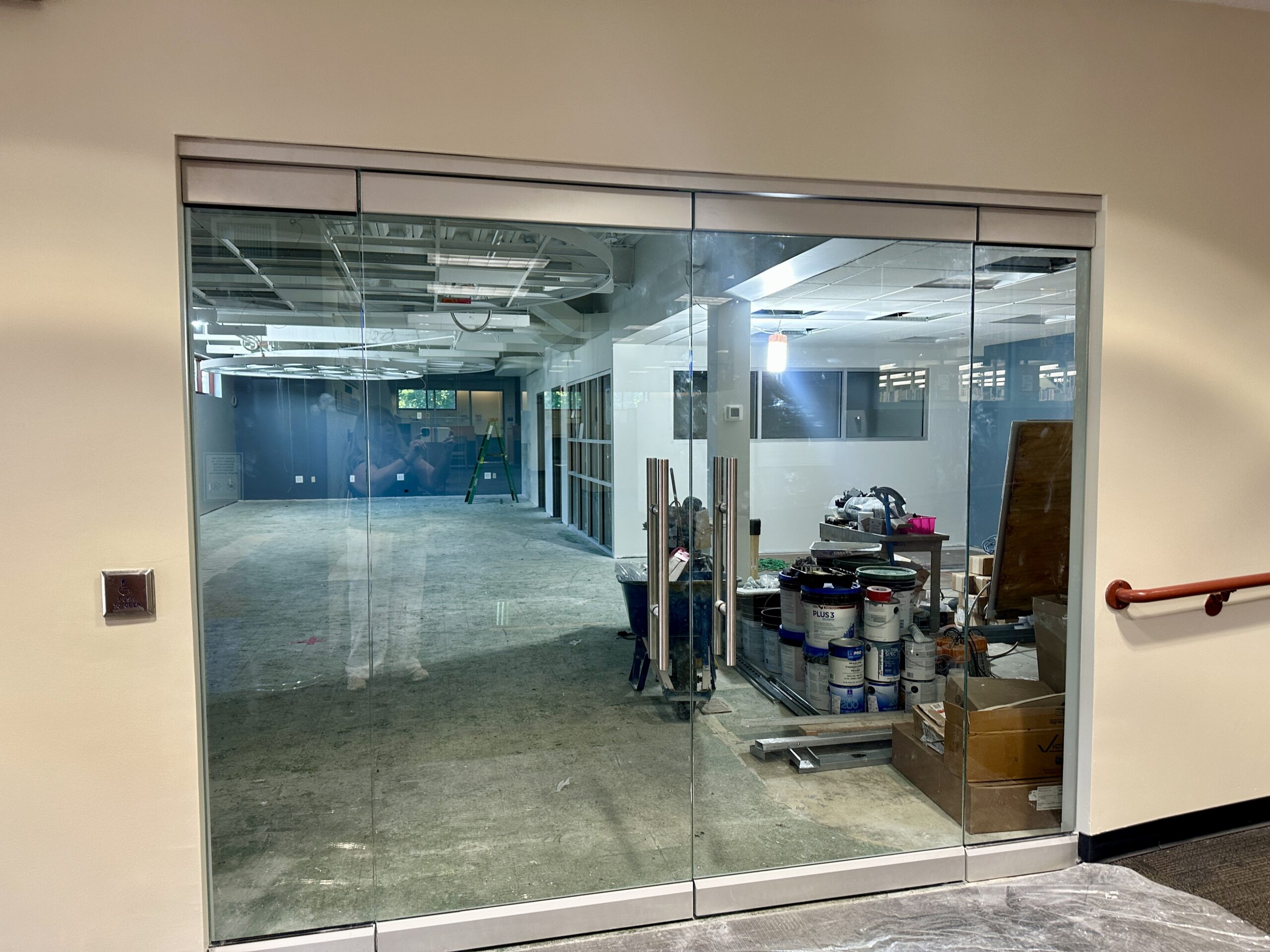 Photo showing week 12 of the teen room construction.