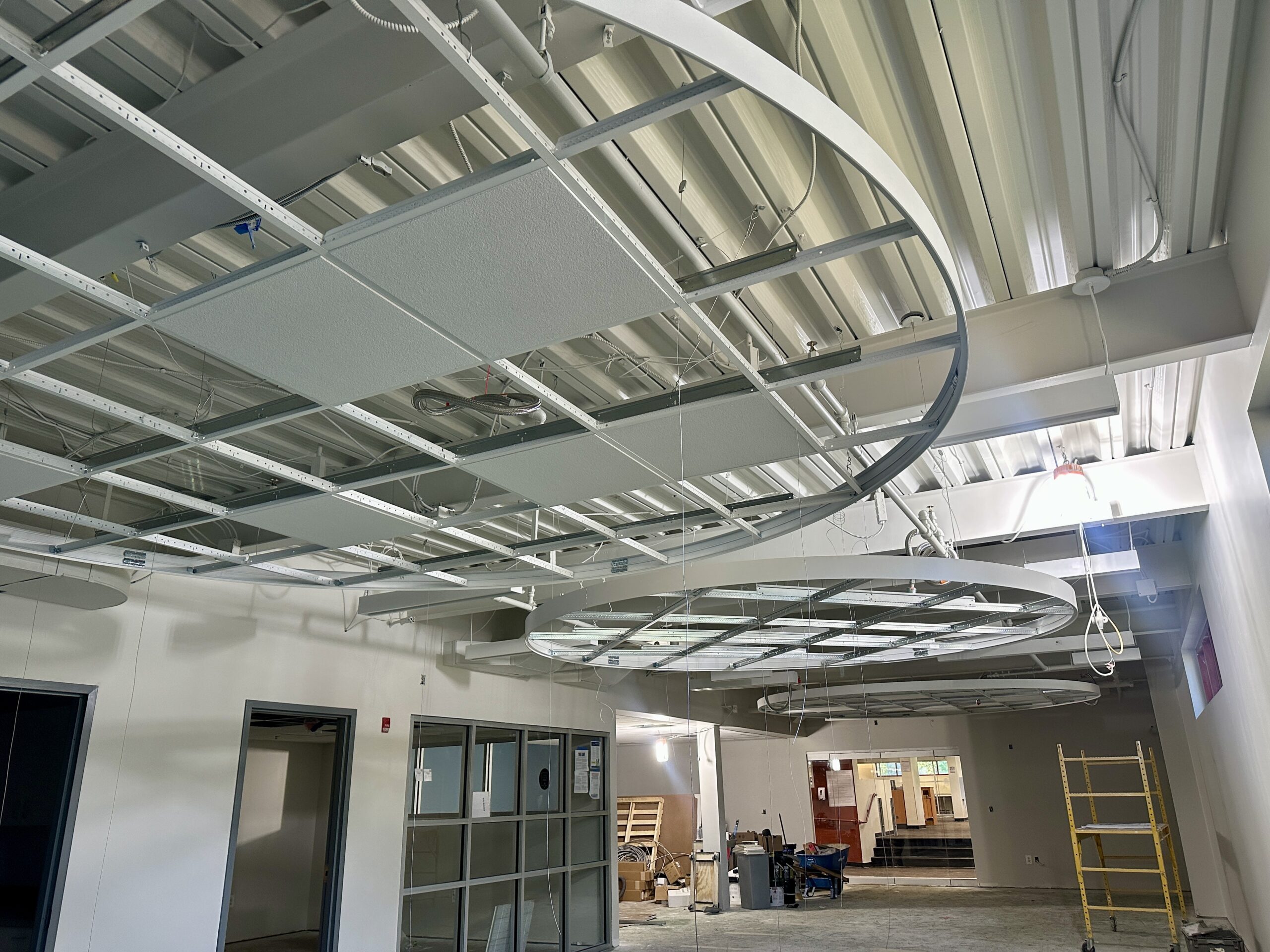 Photo showing week 12 of the teen room construction.