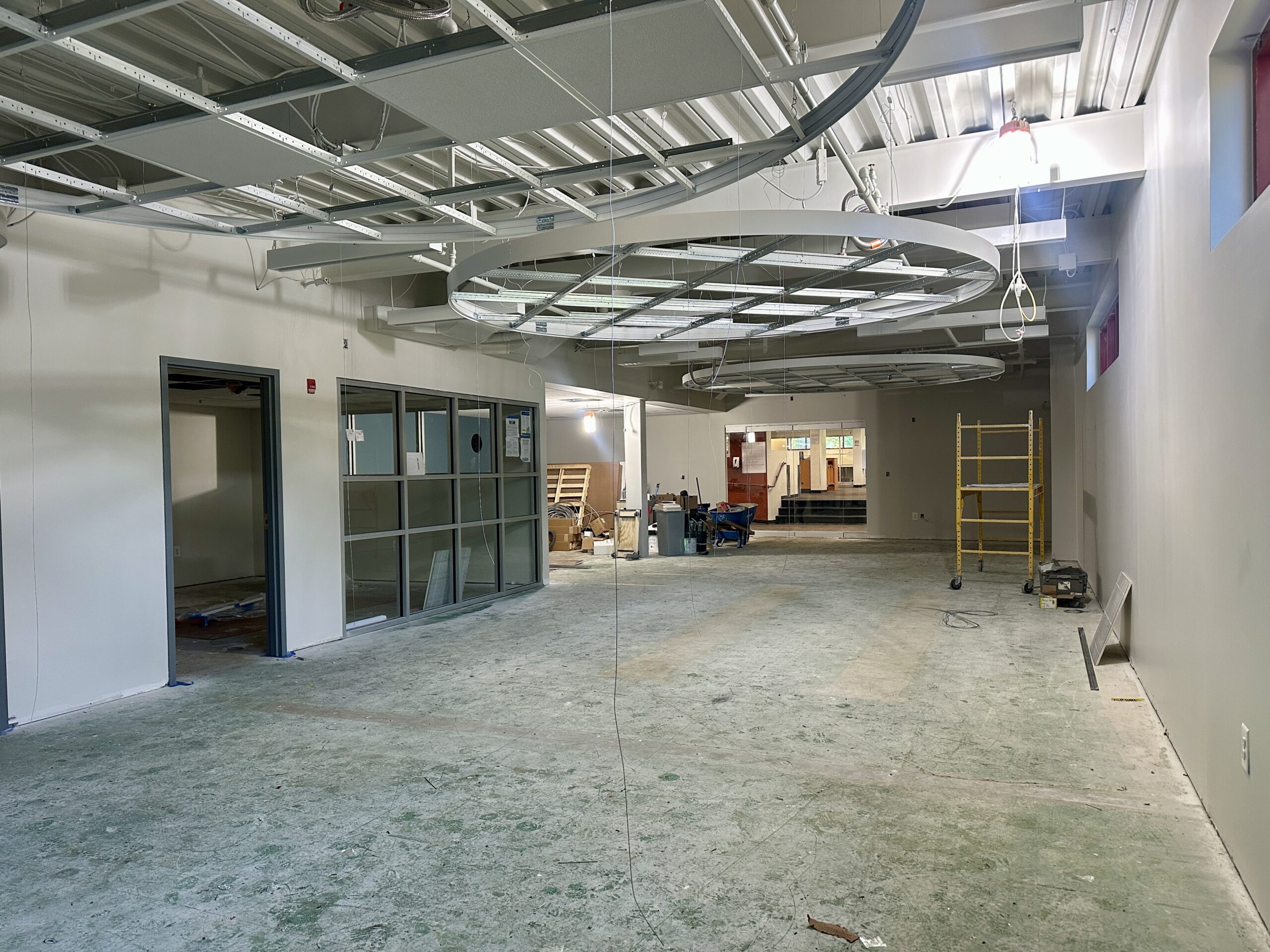 Photo showing week 12 of the teen room construction.